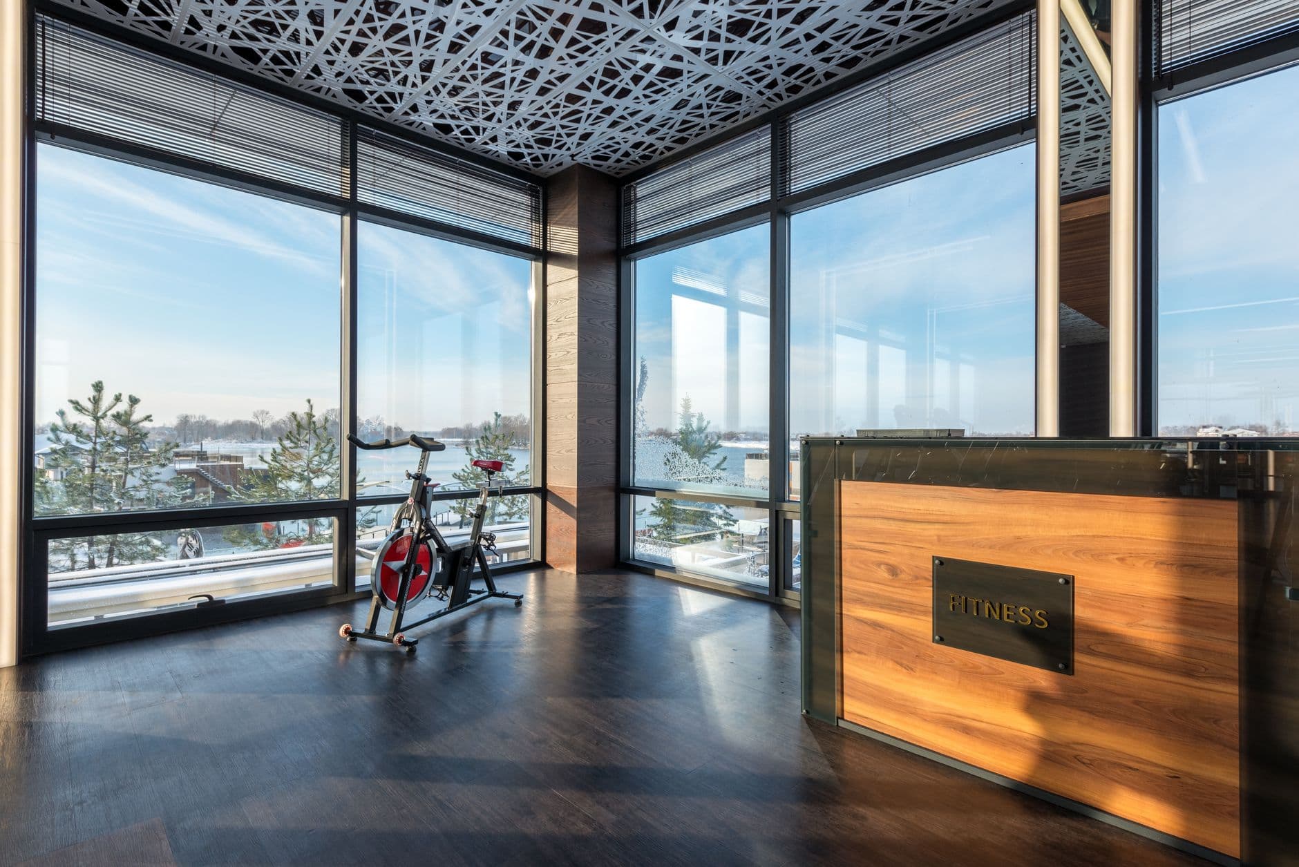 Recepción de un gimnasio moderno