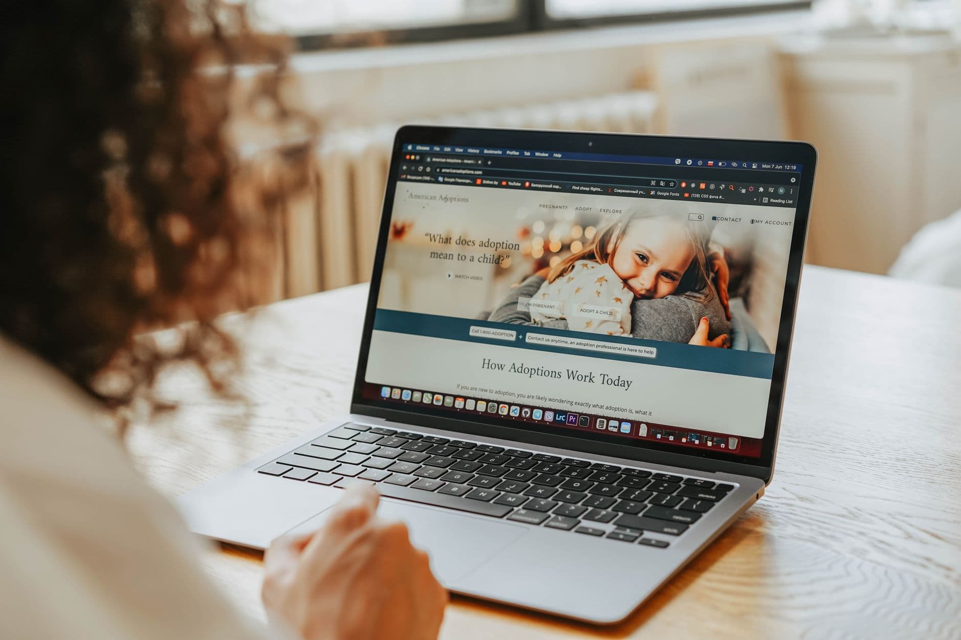 Diseño de una página web en la pantalla