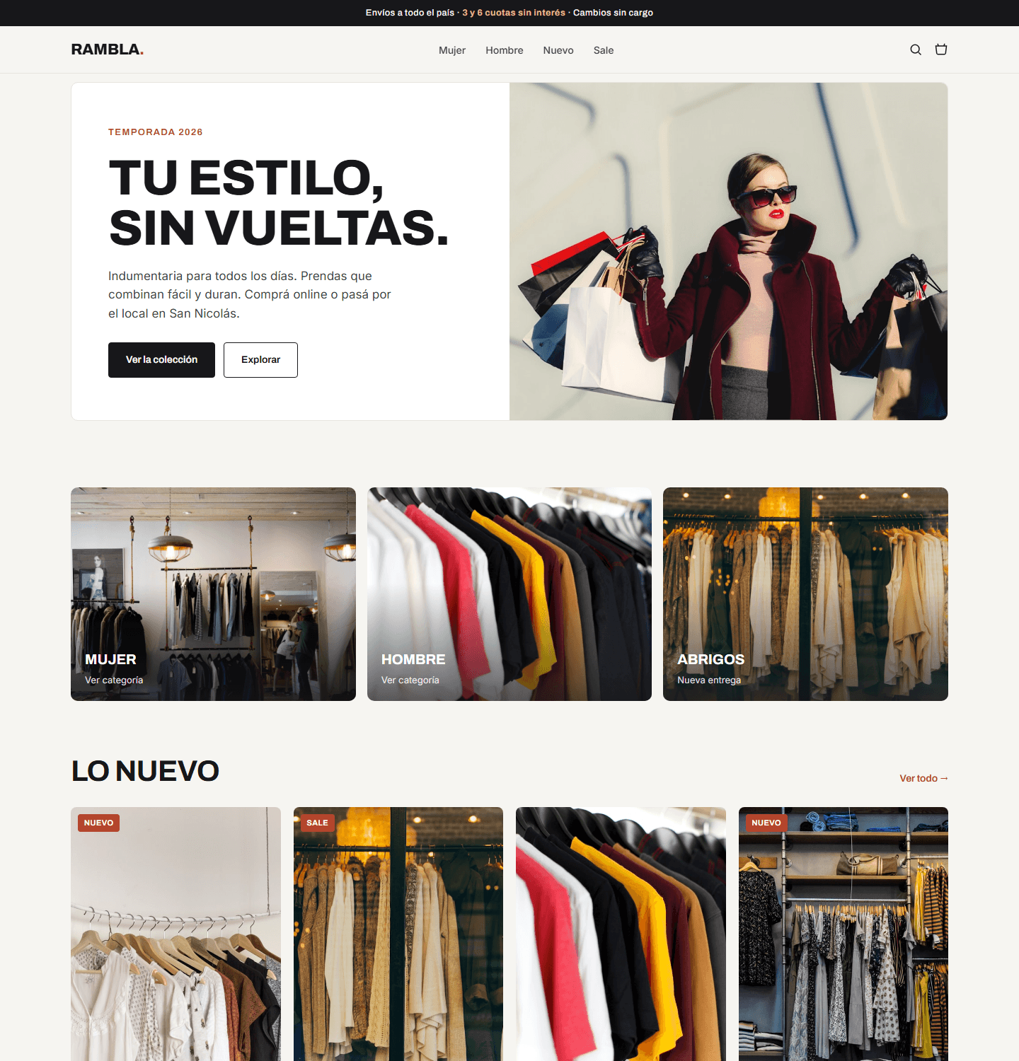 Tienda online con pagos y envíos